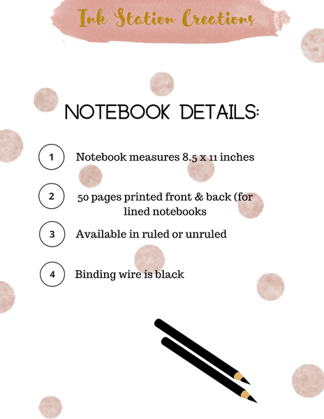Your Name Lined Notebook | Journal (Short Hair)
